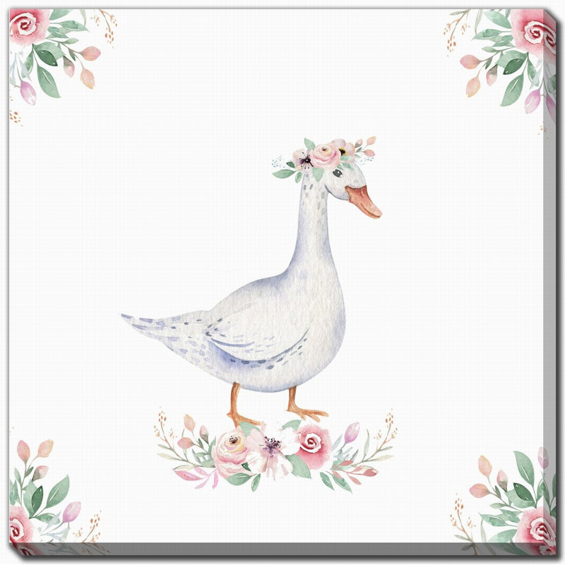 «Farm Buddies Duck», art mural sur toile, H 38 po x l 38 po