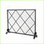 Pare-étincelles, pare-étincelles à panneau simple minimaliste | L 41,5 po x H 32,1 po | Noir | Fer