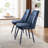 Modern Chenille Upholstered Dining Chairs Armless Side Chairs With Metal Frame For Kitchen Dining Room-155127101-155127102