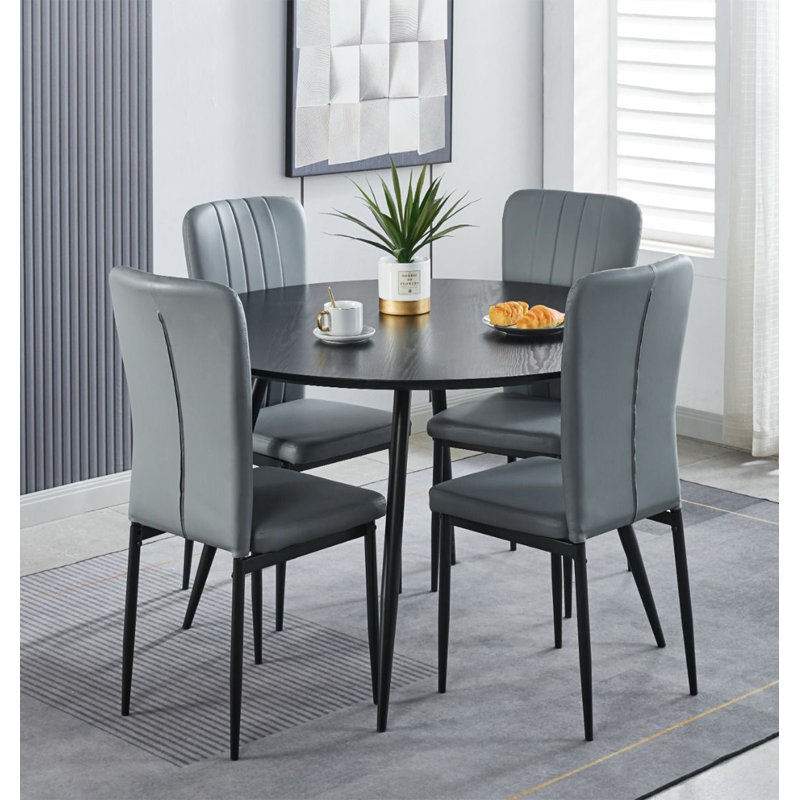 Mose 4 - Person Dining Set, Black