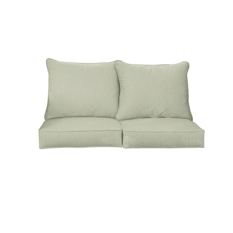 Ensemble de coussin et coussin d'extérieur Sunbrella, L 23 po x P 25 po, Vert