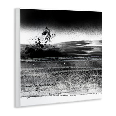 Dusty Landscape Monochrome Wall Plaque, design by Atelier Posters
