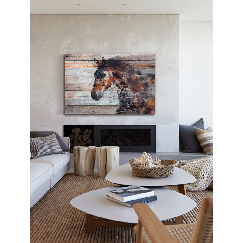 « Fire Horse » d'Irena Orlov - impression sur toile, H 30 po x l 45 po, Toile tendue, Sans cadre