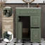 Ensemble de meuble-lavabo autoportant 24 po avec comptoir en céramique 24 po-434088549