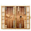 Ensemble de backgammon en cuir Croc, fauve
