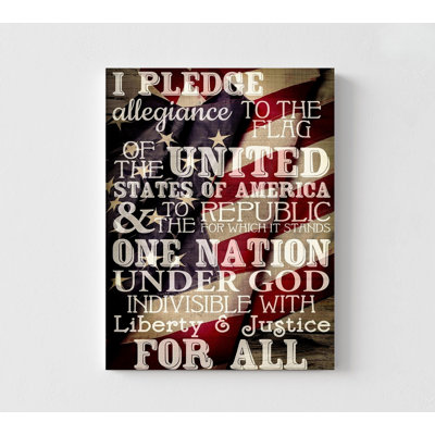 «The Pledge of Allegiance», impression d'affiche, idée de décoration murale pour la classe de l'histoire du lycée, bibliothèque murale, KA
