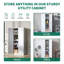 Armoire de rangement en métal 71 po, armoire verrouillable en acier à outils avec portes et 3 tablettes réglables-1549980699