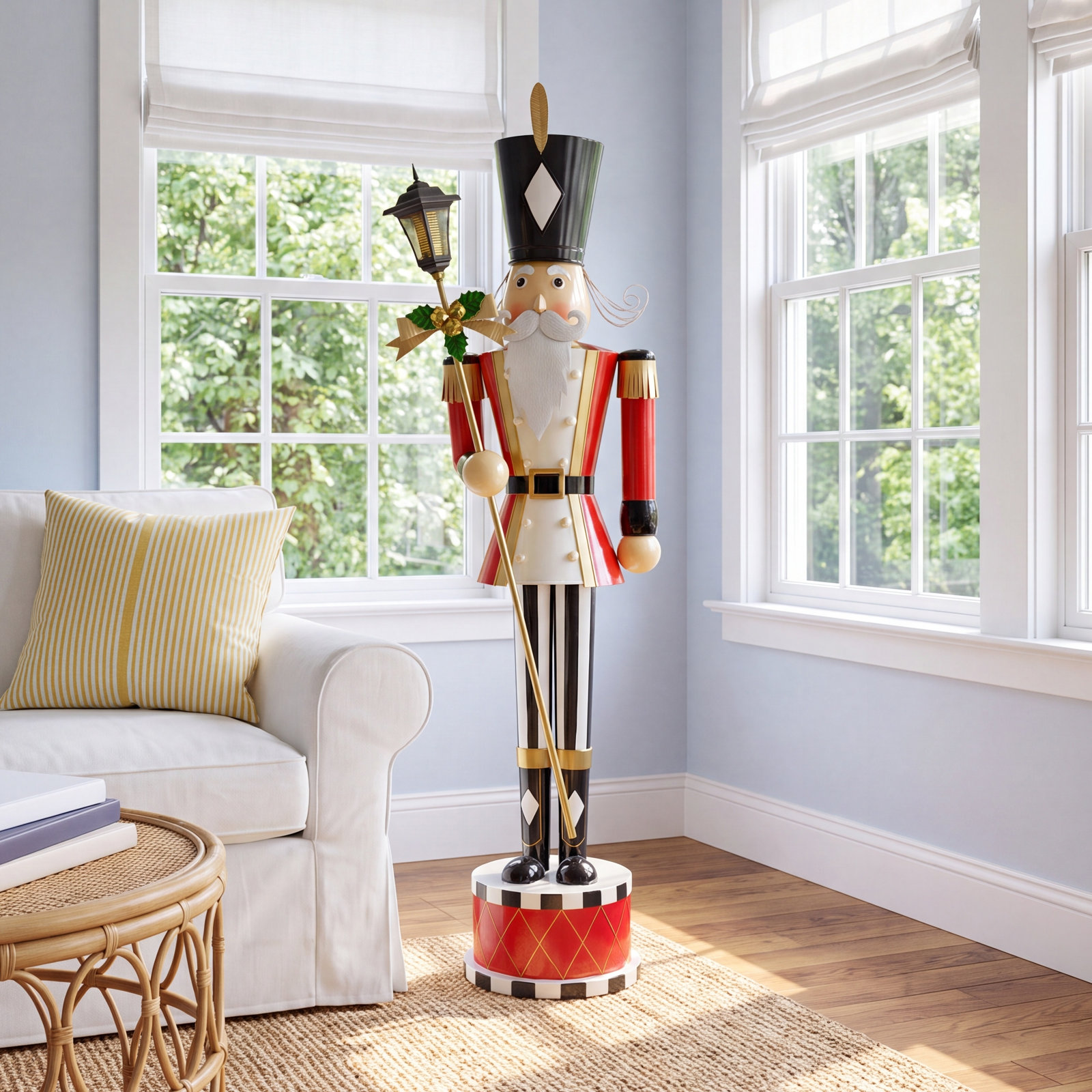 Lighted Standing Iron Nutcracker Figurine