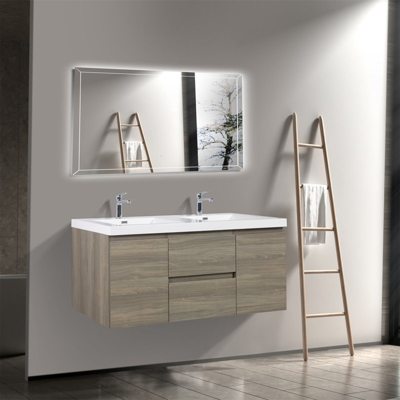 Meuble-lavabo simple 60 po avec plateau en résine Collmar