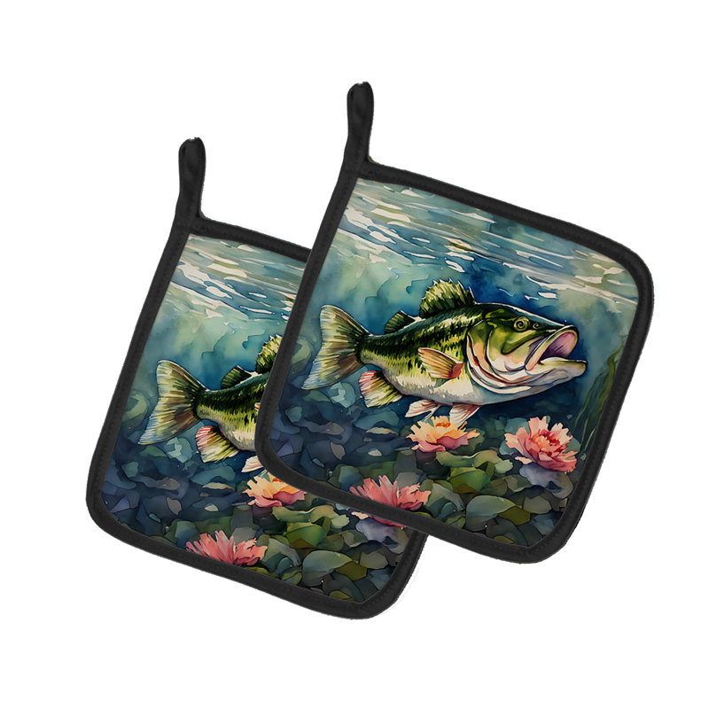 Paire de porte-casseroles Largemouth Bass