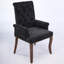 Chaise de salle à manger rembourrée en tissu de chenille, pieds courbés en bois massif, élégante chaise de salle à manger capitonnée pour salle à manger, paquet simple, noir-797944441-797944433