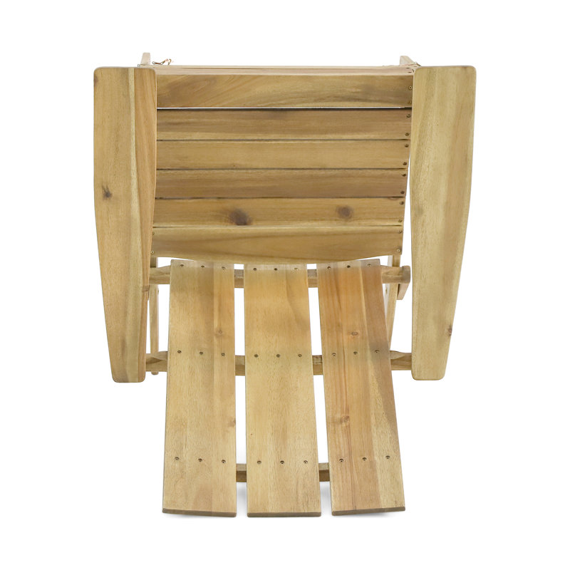 Foldable Chair , Wood, Deck Chair, 29.65 In. Deep, 37.55 Height, 31.8 Width, Natural Finish, Folding Wood Construction, Poolside Relax Color,