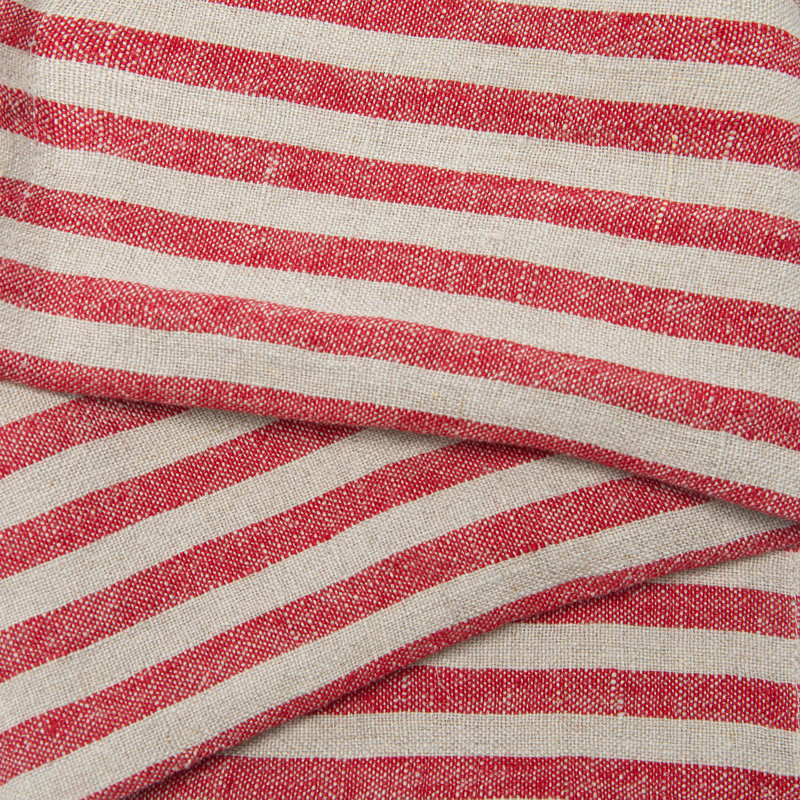 Brittany Square Napkin, Natural/Red