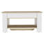 Table de rangement, quatre pieds, tablette inférieure, chêne clair / blanc-296642224