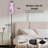 68.5" Standing Floor Lamp Elegant Floral Pink Purple Blooms Watercolor Dimmable Metal Pole Lamp with Linen Lampshade LED Bulb Included
