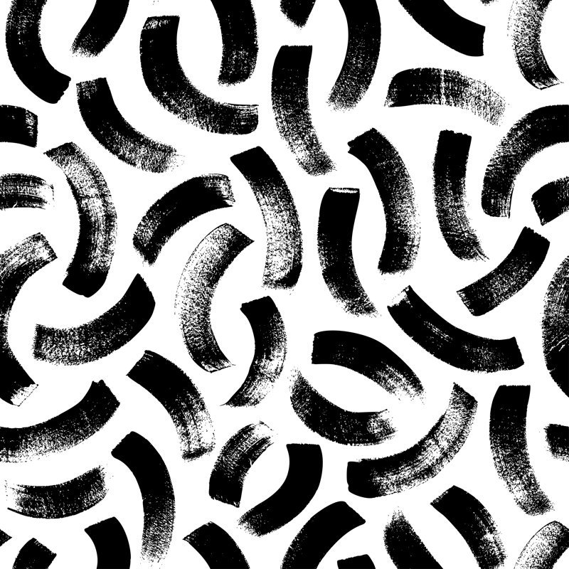 Curved Strokes Pattern by Asya_mix - Wrapped Canvas Painting, 30cm H x 30cm W x 3.8cm D
