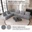 Ensemble de chaises modulaires en velours 6 pièces-1838458394