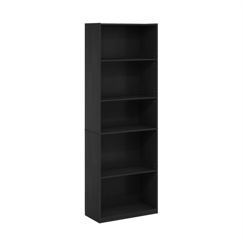 Stanwyck 62.99cm W Standard Bookcase, Blackwood, (5 Shelves) 181.41cm H x 62.99cm W x 29.49cm D