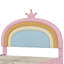 Lit double tapissier arc-en-ciel pleine grandeur, lit plateforme en velours avec tiroir de rangement, sans sommier, coloré et rose-421584831