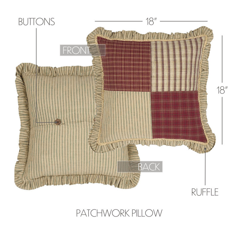 Marrero-Choe Cotton Reversible Throw Pillow