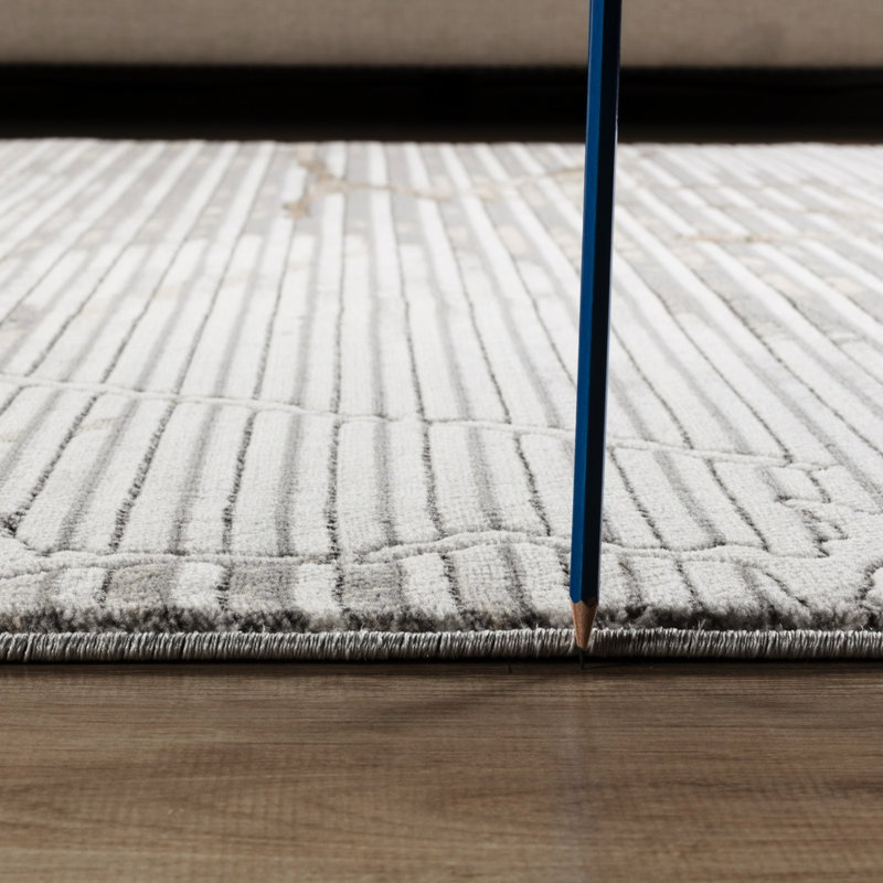 31 In. Wide And Grey Runner Rug With Casual Aesthetic X 118 Abstract Area For Pet - Areas
