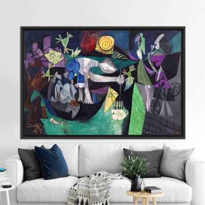 Pablo Picasso Night Fishing at Antibes Canvas Print for Modern Wall Art Decor