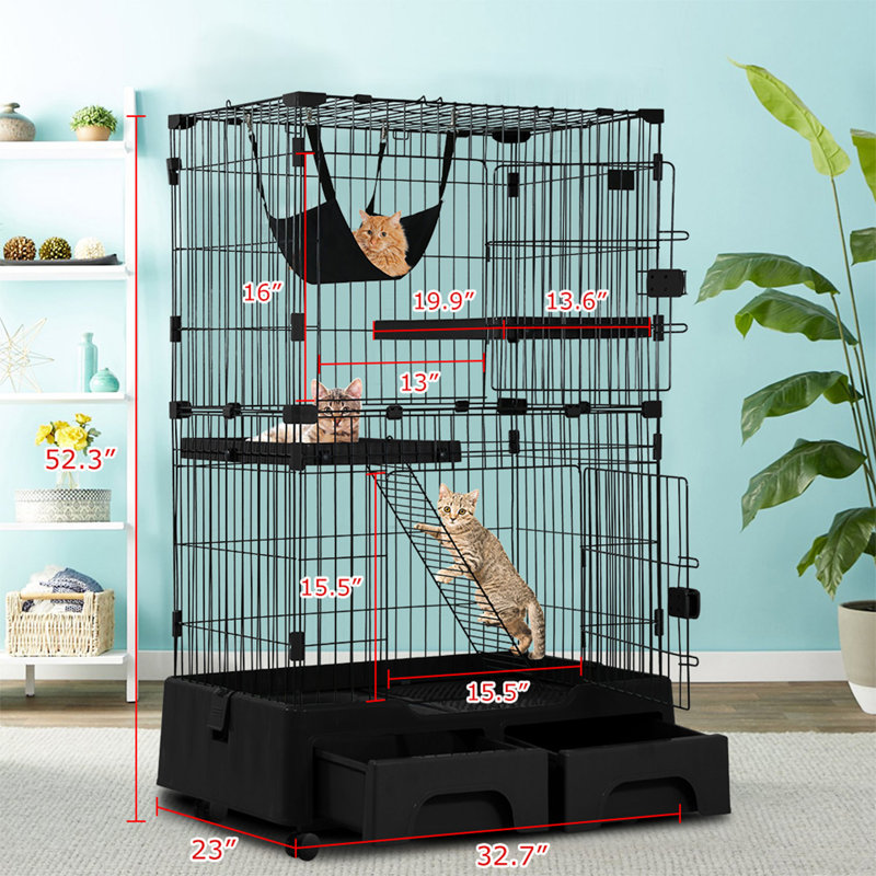 Cage à chat Strawser