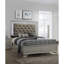 Mobilier de chambre à coucher capitonné moderne à motif de peau de crocodile Champagne