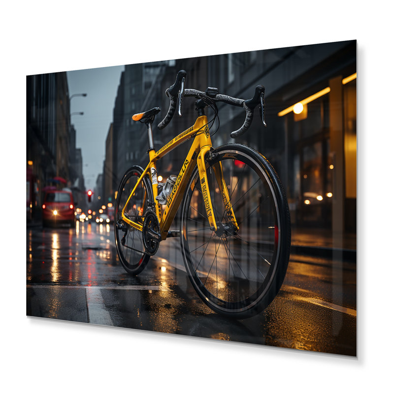 Vélo ville vélo - décoration murale transport en métal, H 30 po x l 40 po x P 1 po