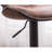 Weathered Upholstery Airlift Adjustable Swivel Barstool With Chrome Base, Set Of 2, Brown-2096263215