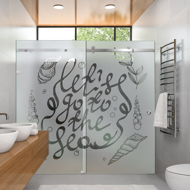 Douche en verre 64 po x H 80 po, Gauche, Semi-privé