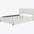 Upholstered Platform Bed With Brick Pattern Headboard And Trundle