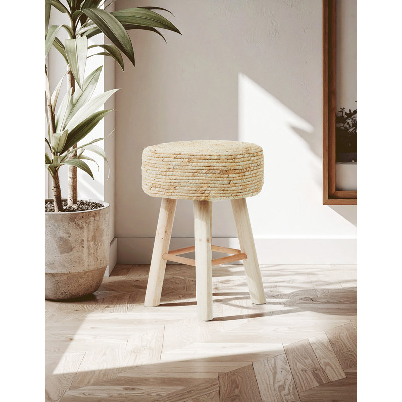 Manufactured Wood Accent Stool, Natural