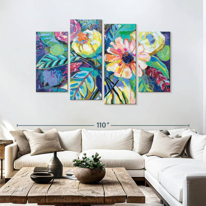 Harnek Floral Happiness, 54" H x 84" W