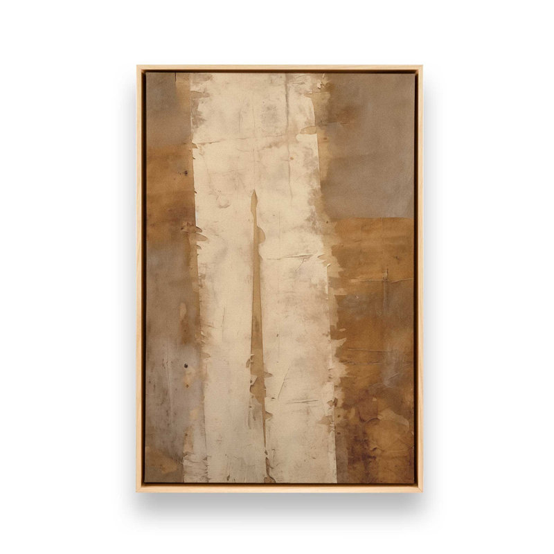 Sienna Strips I, reproduction sur toile, Cadre américain en érable flottant, H 18,75 po x l 12,75 po x P 1,75 po