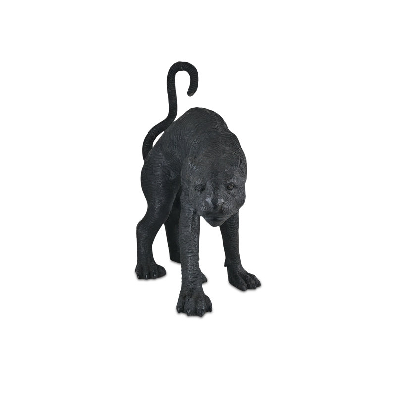 Panthère noire debout bronze
