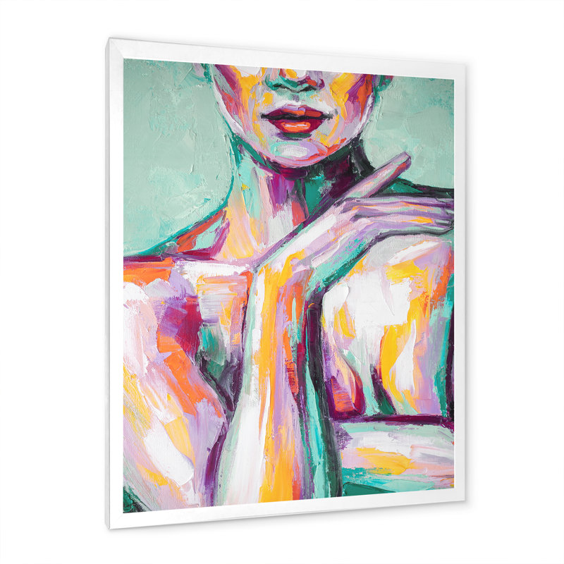 Pastel istic Seduction Woman III - Peinture, H 32 po x l 16 po x P 1 po, Cadre photo blanc
