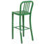 Commercial Grade Metal Indoor-Outdoor Stool with Vertical Slat Back-1824115532-1824115529