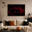 Art noir sur toile, "Chat noir avec des yeux orange brillants"-2064517580