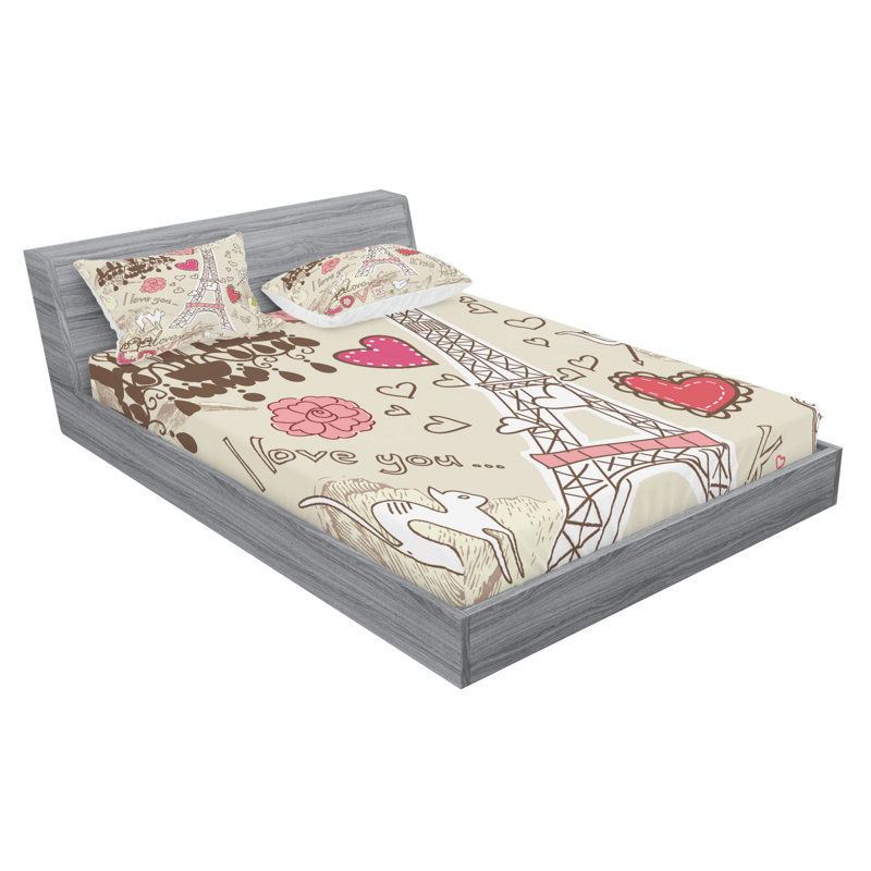 Microfiber Sheet Set, Full Sheet Set with Fitted Sheet