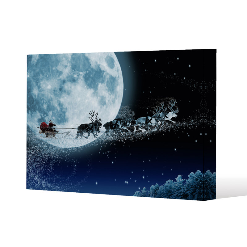 Magic Santa''s Sleigh - Wrapped Canvas Print, 91cm H x 91cm W