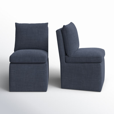 Alayaa Upholstered Side Chair with Casters