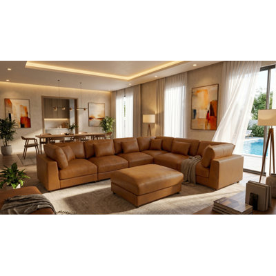 Canapé modulaire en similicuir