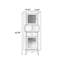 Armoire de coin de salon en bois massif noyer rétro