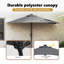 Parasol de jardin vidaXL anthracite 115,75 po x 59,06 po x 88,19 po