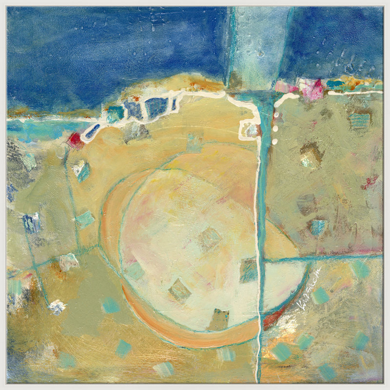 Landscape Study I Giclee On Canvas by Jill Krasner, White Framed
