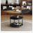 47.3-inch diameter modern splicing circular dining table - double-layer storage