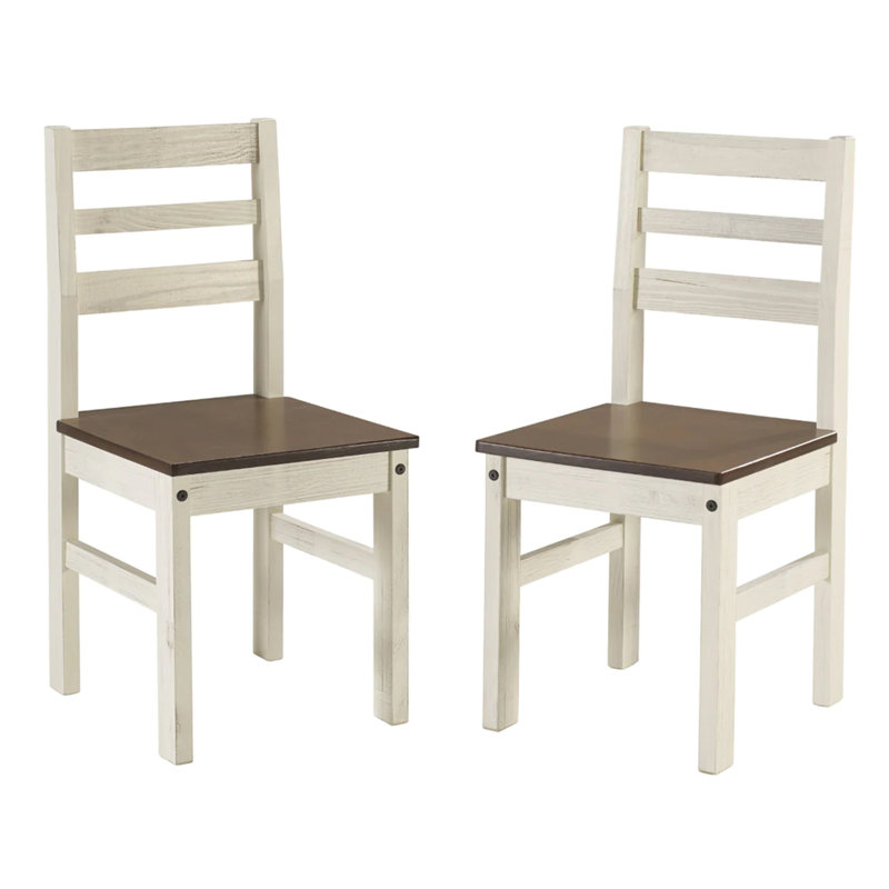 Chaise d'appoint en bois massif Evalee