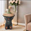 Table d'appoint 20,8 po en forme d'ours noir extérieur / intérieur - statue d'ours tenant une souche d'arbre pour jardin, patio, cour, maison, bureau