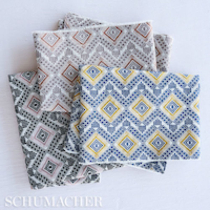 Schumacher x A Rum Fellow Ocosito Hand Woven Fabric, Blue